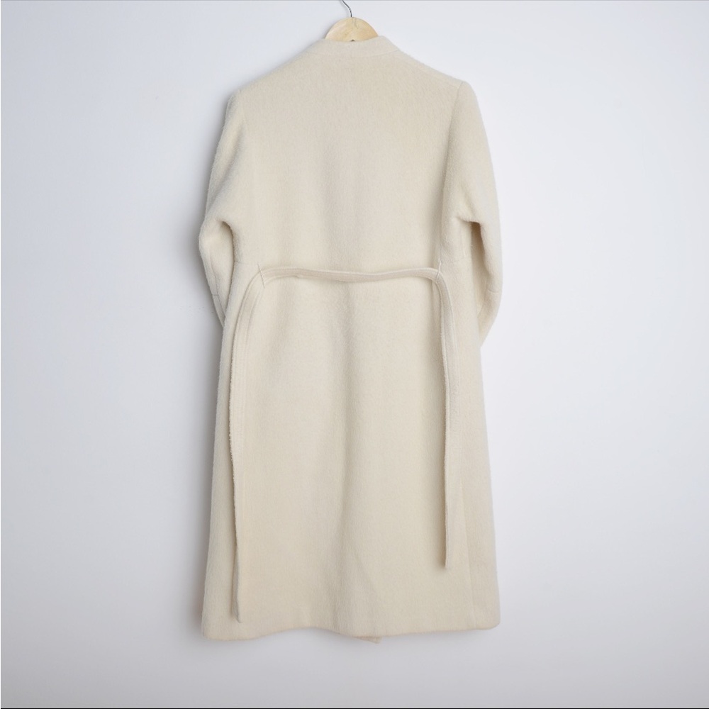 VTG cream mohair wool mod Jackie O jacket trench medium 8 - Picture 9 of 16